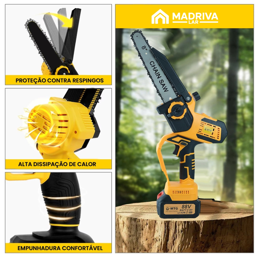 Corrente da motosserra em detalhe